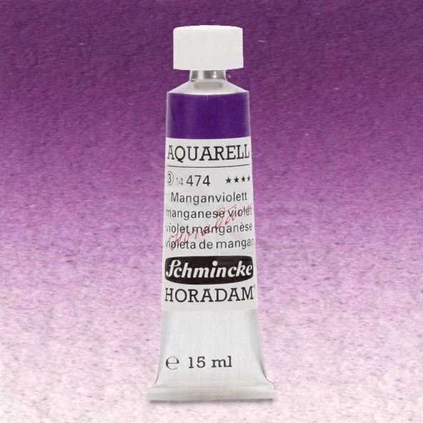 Schmincke Horadam Aquarell Tube 15ml Seri 3 Manganese Violet 474 ürün görseli 1