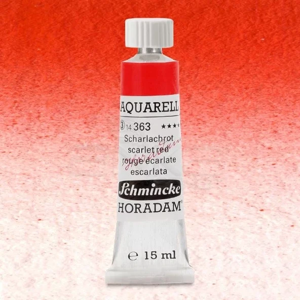 Schmincke Horadam Aquarell Tube 15ml Seri 3 Scarlet Red 363 ürün görseli 1