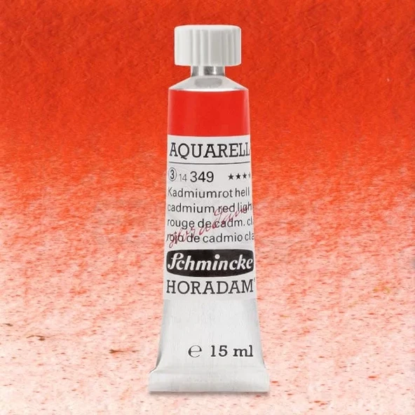 Schmincke Horadam Aquarell Tube 15ml Seri 3 Cadmium Red Light 349 ürün görseli 1