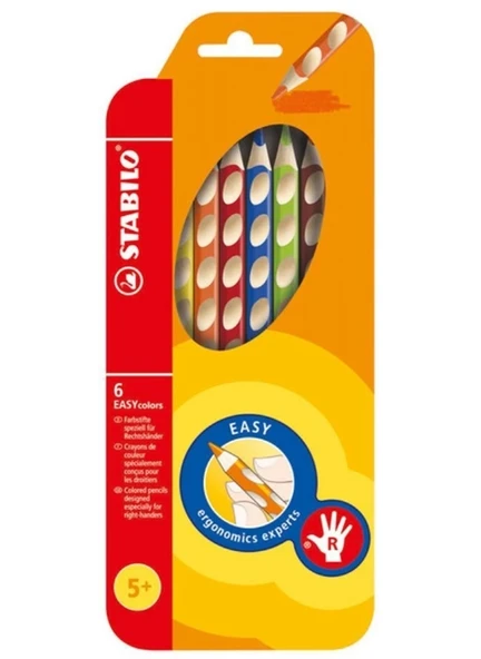 STABİLO 332 EASY COLORS SAĞ EL KURU BOYA KALEMİ 6 RENK ürün görseli 1