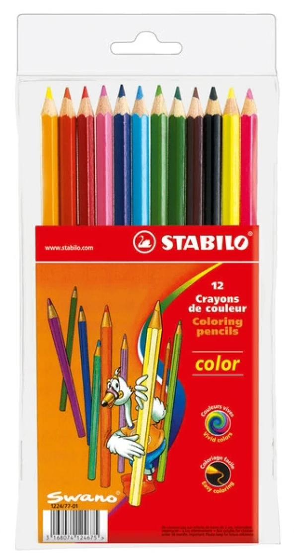 STABİLO 1212-77 COLOR KURU BOYA 12 RENK ürün görseli 1