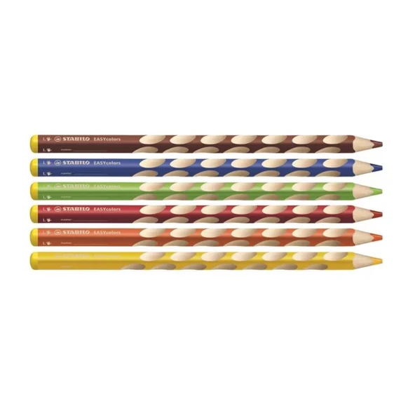 STABİLO 331 EASY COLORS SOL EL KURU BOYA KALEMİ 6 RENK ürün görseli 1