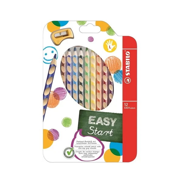 STABİLO 331 EASY COLORS SOL EL KURU BOYA KALEMİ 12 RENK ürün görseli 1