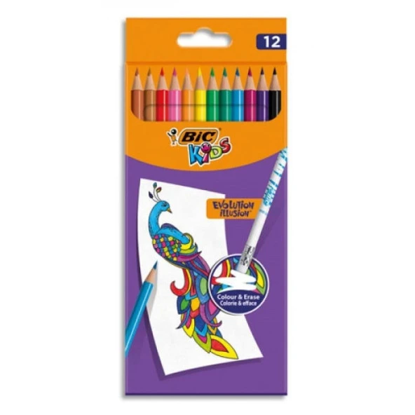Bic  987868 Evolution Silinebilir Kuru Boya 12 Renk ürün görseli 1