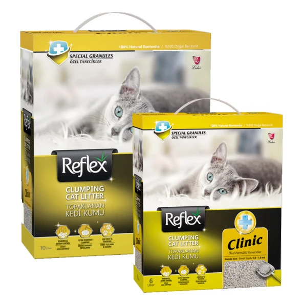 Reflex Klinik İnce Taneli Bentonit Kedi Kumu 10 Lt ürün görseli 1
