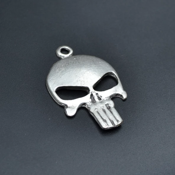 Punisher Cezalandırıcı Kolye Ucu - Antik Gümüş Kaplama - Kod:118 ürün görseli 1