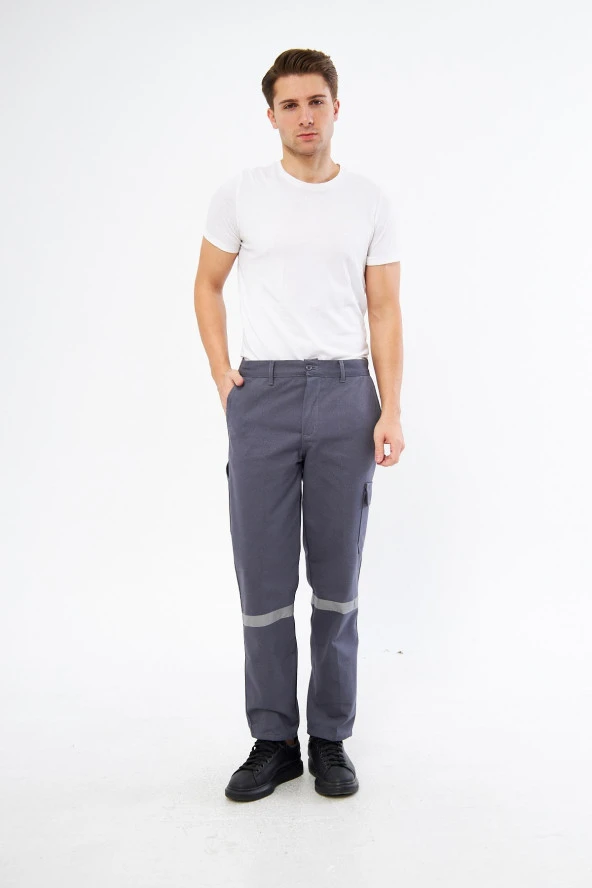 İş Pantolonu 7/7 Gabardin %100 Pamuk Kargo Cepli Kışlık ürün görseli 1