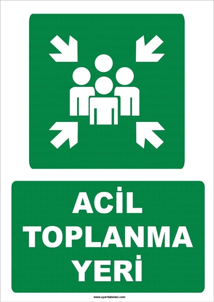 Acil Toplanma Yeri - Meeting Point (STICKER Malzeme) - İş Güvenliği Levhası ürün görseli 1