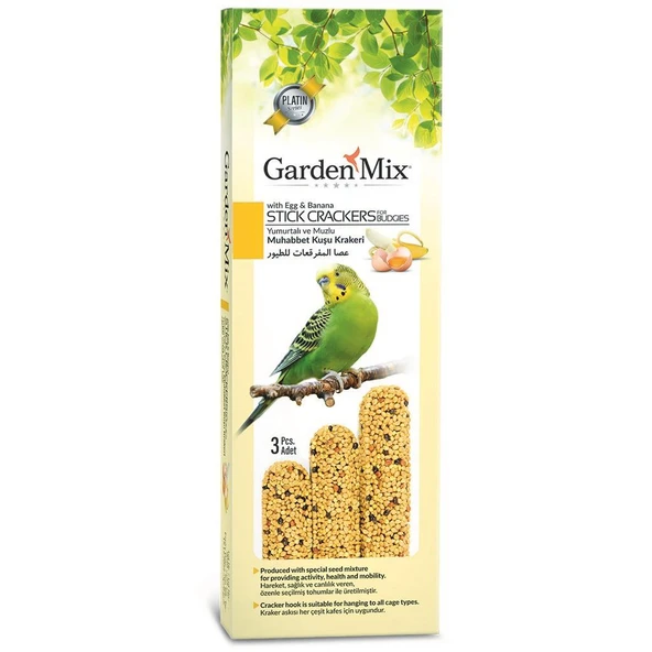 Gardenmix Platin Muzlu Yumurtalı Muhabbet Kuş Krakeri 3'lü ürün görseli 1