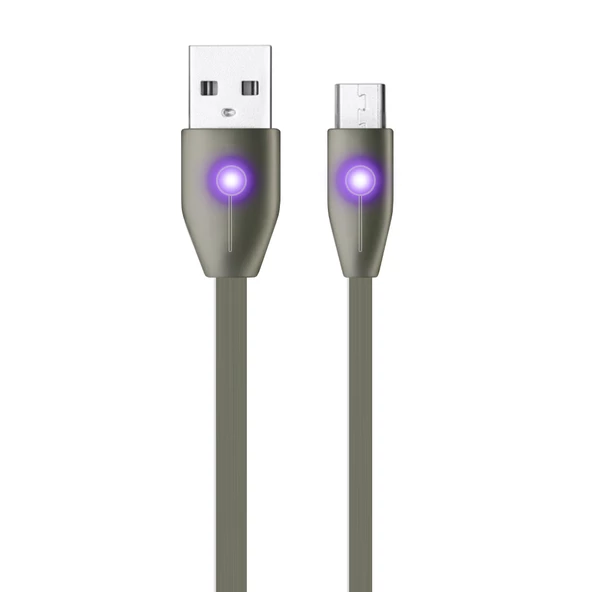 LinkTech K484 Micro USB Yassı Işıklı 1.2mt Şarj ve Data Kablosu - Resim 4