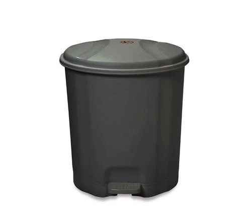 Motek Elit Pedallı Plastik Çöp Kovası İç Kovalı 6 LT Antrasit Siyah ürün görseli 1