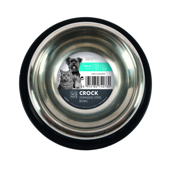 M-Pets Crock Çelik Mama ve Su Kabı S ürün görseli 1
