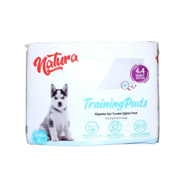 Natura Kaydırmaz Yavru Köpek Çiş Eğitim Pedi 60x90 30 Lu ürün görseli 1