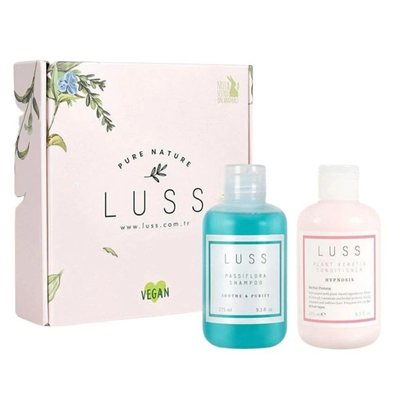 Luss Şampuan Saç Kremi Set Passiflora Şampuan ve Bitkisel Keratin Saç Kremi ürün görseli 1