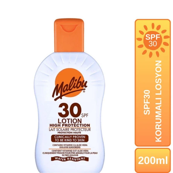 Malibu Güneş Koruyucu Losyon SPF30 200 ml ürün görseli 1