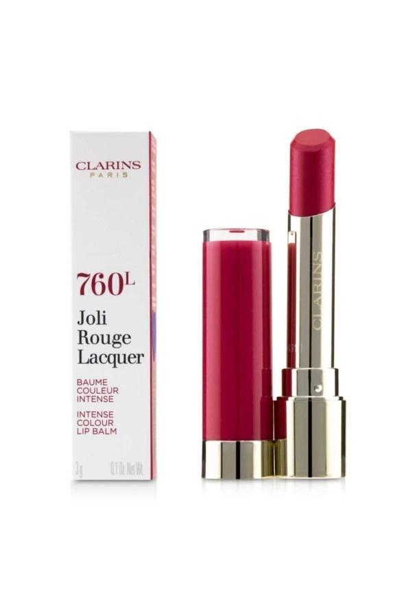 Clarins Joli Rouge Lacquer 760 Pink Cranberry Ruj ürün görseli 1