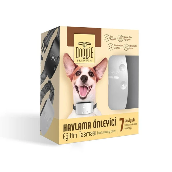 Doggie Havlama Önleyici Eğitim Tasması Beyaz ürün görseli 1