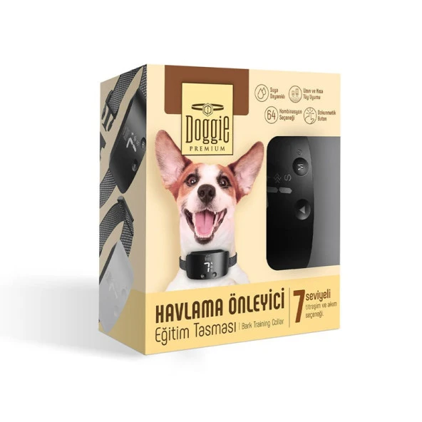 Doggie Havlama Önleyici Eğitim Tasması Siyah ürün görseli 1