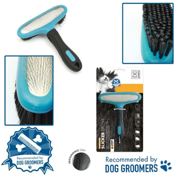 10105799 M-Pets Çift Taraflı Tel Fırça 15x17 Cm ürün görseli 1