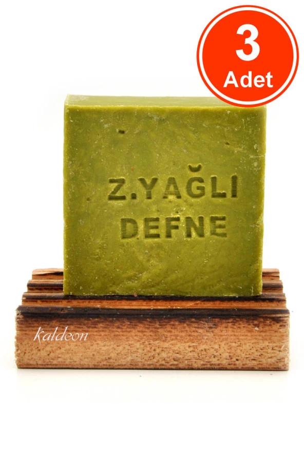 Zeytinyağlı Defne Sabunu El Yapımı Doğal 120 G x 3 Adet ürün görseli 1