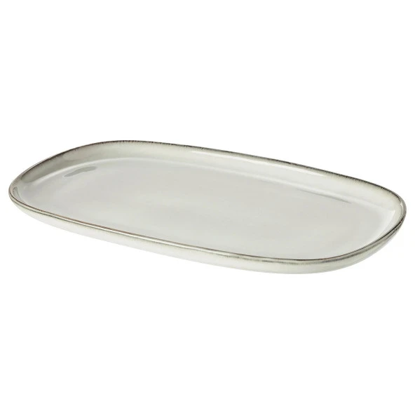 Gladelig Servis-Sunum Tabak Seti, MeridyenDukkan Gri Renk 31x19 cm, 4 Adet Kumlu Sır Yüzey ürün görseli 1