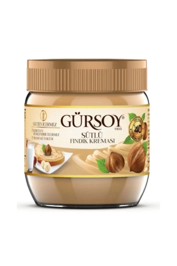 Gürsoy Sütlü Fındık Kreması Cam Kavanoz 400 G ürün görseli 1