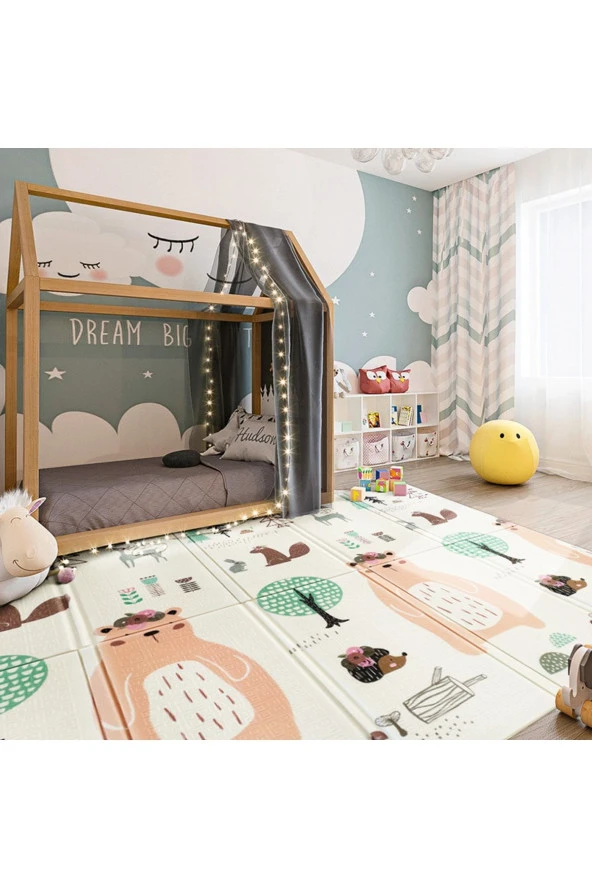 MooieBaby's Lovely Jungle Katlanabilir Oyun Matı Oyun Halısı 150 X 180 X 1 Cm ürün görseli 1