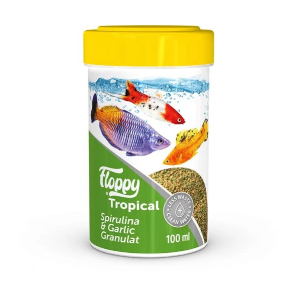 Floppy Tropical Spirulina Garlic Balık Yemi 100 Ml ürün görseli 1