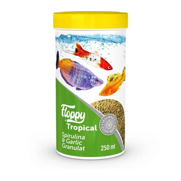 Floppy Tropical Spirulina Garlic Balık Yemi 250 Ml ürün görseli 1