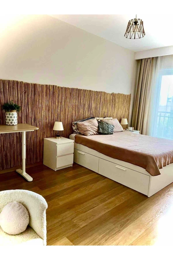 Hasır Evi 70 Cm x 3 Metre Kamış Hasır Bahçe Çiti Balkon Çiti Gölgelik Ve Dekorasyon ürün görseli 1