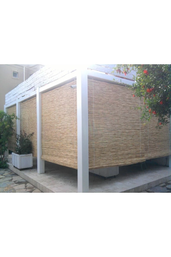 Hasır Evi 200 Cm x 3 Metre Kamış Hasır Bahçe Çiti Balkon Çiti Gölgelik Ve Dekorasyon ürün görseli 1