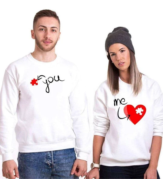 Tshirthane Sen Benim Eksik Parçamsın Sevgili Kombinleri Sweatshirt Kombini ürün görseli 1