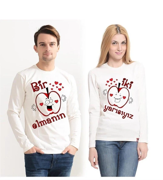 Sevgili kombinleri Bir Elmanın İki Yarısı Sweatshirt ürün görseli 1