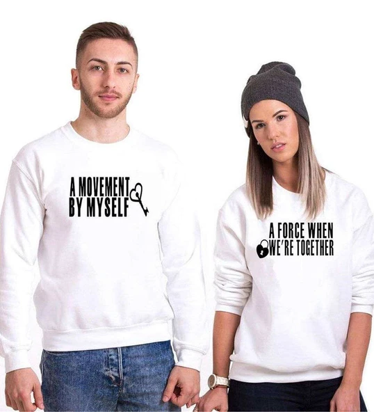 Tshirthane A Movement By Myself Sevgili Kombinleri Sweatshirt Kombini ürün görseli 1