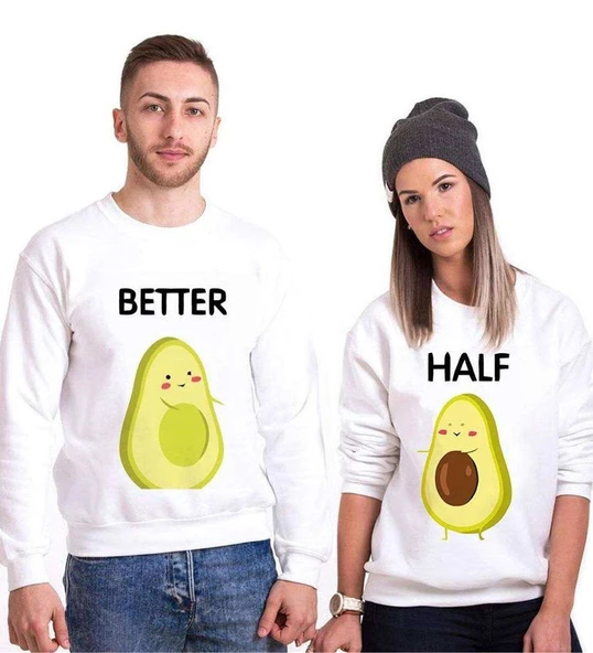 Tshirthane Better Half  Sevgili Kombinleri Sweatshirt Kombini ürün görseli 1
