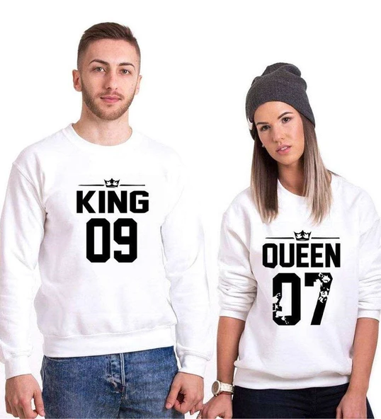 Tshirthane King 09 Queen 07  Sevgili Kombinleri Sweatshirt Kombini ürün görseli 1