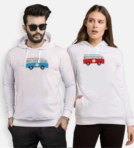 Tshirthane Minibüs T1 Sevgili Kombinleri Kapüşonlu Kombini ürün görseli 1