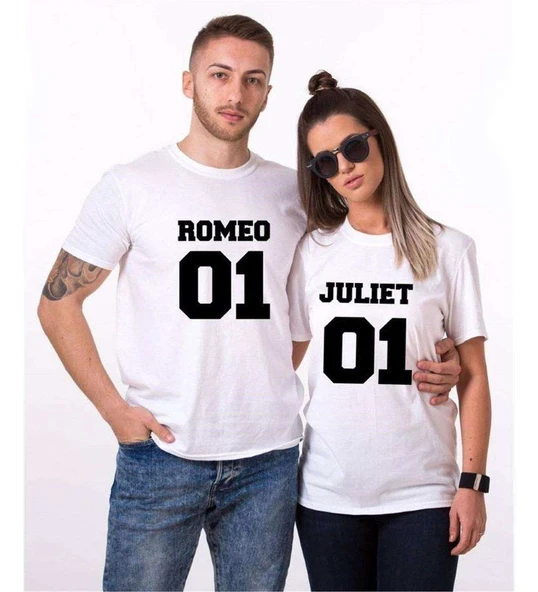 Tshirthane Romeo Juliet  Sevgili Kombinleri Tshirt Kombini ürün görseli 1