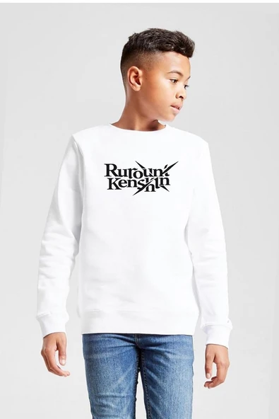 Rurouni Kenshin Letter Logo Beyaz Çocuk 2ip Sweatshirt ürün görseli 1