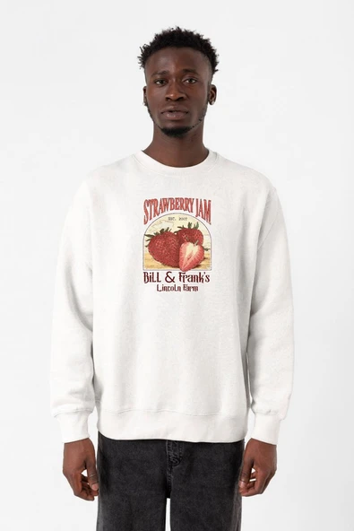 The Last Of Us Bill And Frank Strawberry Jam Beyaz Erkek 2ip Sweatshirt ürün görseli 1