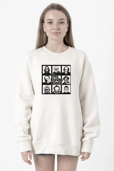 The Psycho Bunch Beyaz Kadın 2ip Sweatshirt ürün görseli 1