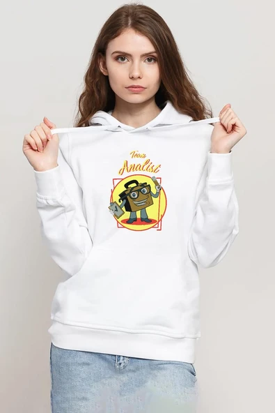 The Umbrella Academy Team Analist Beyaz Kadın 3ip Kapşonlu Sweatshirt ürün görseli 1