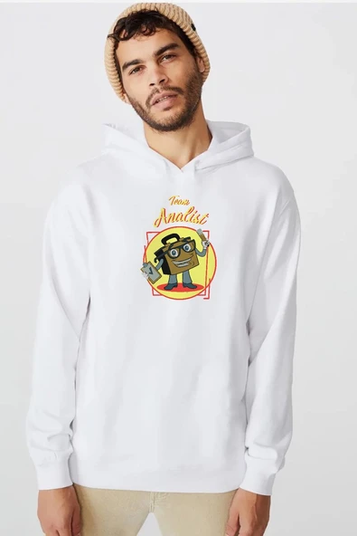 The Umbrella Academy Team Analist Beyaz Erkek 3ip Kapşonlu  Sweatshirt ürün görseli 1