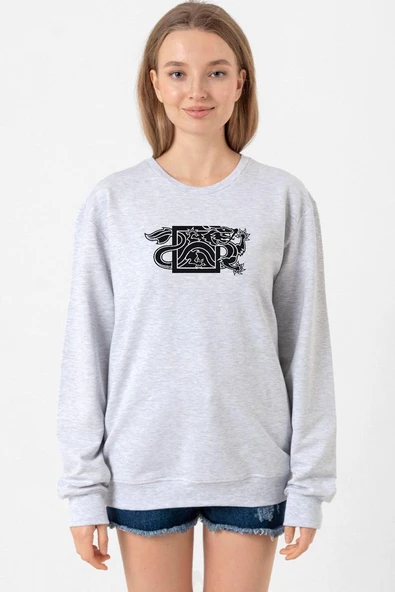 The Wheel Of Time Dragon Minimal Grimelanj Kadın 2ip Sweatshirt ürün görseli 1