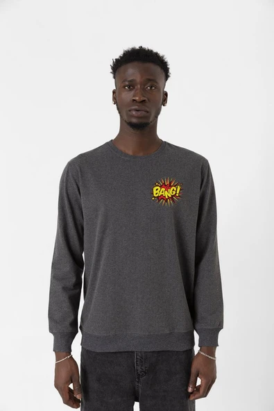 Big Bang Theory Bang Logo Füme Erkek 2ip Sweatshirt ürün görseli 1