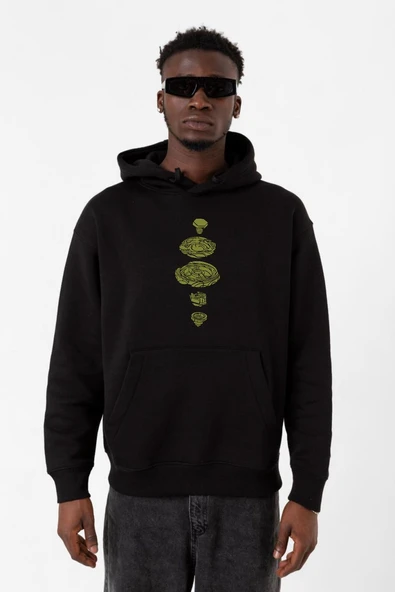 Beyblade Pieces Green Siyah Erkek 3ip Kapşonlu Sweatshirt ürün görseli 1