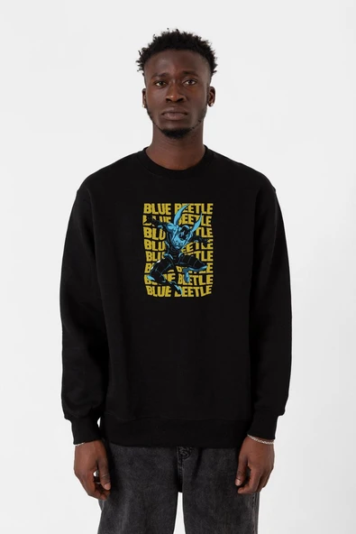 Blue Beetle Lettern Siyah Erkek 2ip Sweatshirt ürün görseli 1