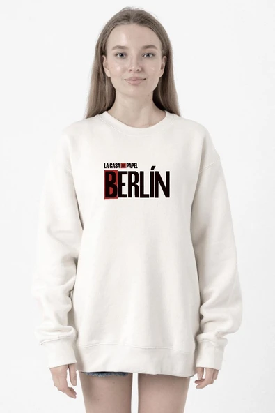 La Casa De Papel Berlin Beyaz Kadın 2ip Sweatshirt ürün görseli 1