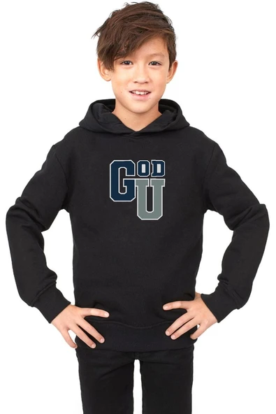 Gen V Godolkin University Abbreviation Siyah Çocuk 3ip Kapşonlu ürün görseli 1