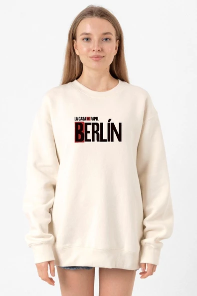 La Casa De Papel Berlin Ekru Kadın 2ip Sweatshirt ürün görseli 1